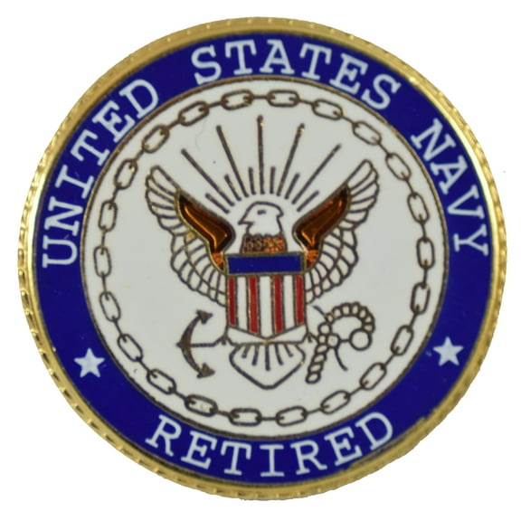 US NAVY RETIRED HAT PIN