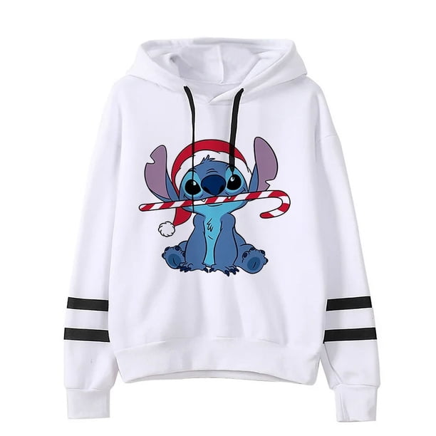 Y2k dibujos animados Disney Lilo y Stitch sudaderas divertidas mujeres Harajuku lindo Stitch Anime sudadera Manga ropa de calle Sudadera con capucha mujeres niños
