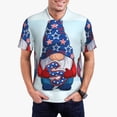 thumbnail image 3 of Rocae Cute Gnomes in USA1 for Men's Short Sleeve Polo Shirt, Quick Drying Performance Moisture Wicking Sports Men's Golf Shirt Small, 3 of 9