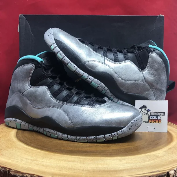 Ni - ke Ni - ke Air Jordan 10 Retro Lady Liberty Statue Gray Silver Super Sonics 705178-045