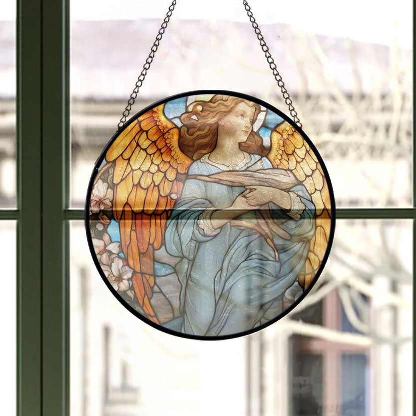 Hanging Stained Glass for Windows Angel, Festival Gift Ornament, Christmas Ornament Gift, Mother’s Day Keepsake, Valentine’s Day Decor, Keepsake 2025