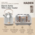 thumbnail image 2 of Haden Heritage 4 Slice Wide Toaster & Electric Water Kettle, Ivory & Copper, 2 of 12