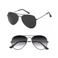 thumbnail image 4 of 3 Pairs Classic Vintage Aviator Sunglasses - Black Lens, Retro Sport Style for Outdoor Use, 4 of 5