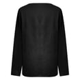 thumbnail image 3 of Early Fall Fashion, Comdrip Ladies' Fashionable Casual Regular Long Sleeved Round Neck Loose Solid Color Top T Shirt Fall Shirts for Women Black 3XL, 3 of 5