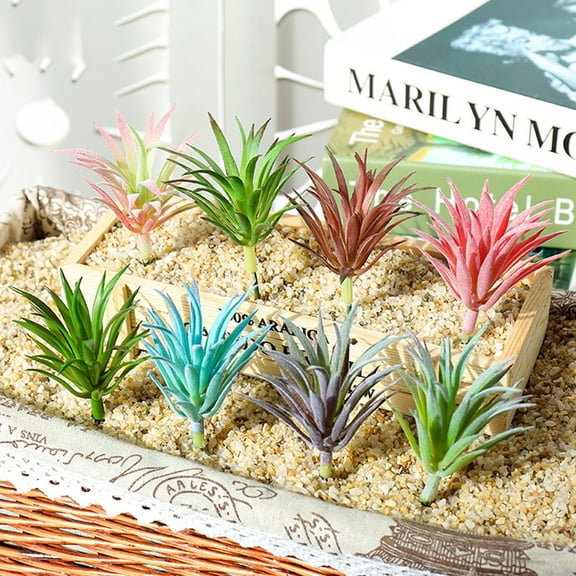 Ludlz 1 Pieces Realistic Artificial Faux Succulent Yucca Vera Greenhouse Small Plants Unpotted for Home Garden Decoration Plant Garden Lifelike DIY Home Office Bonsai Decoration