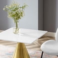 thumbnail image 6 of Modway Tupelo 24" Square Dining Table in Gold White, 6 of 6