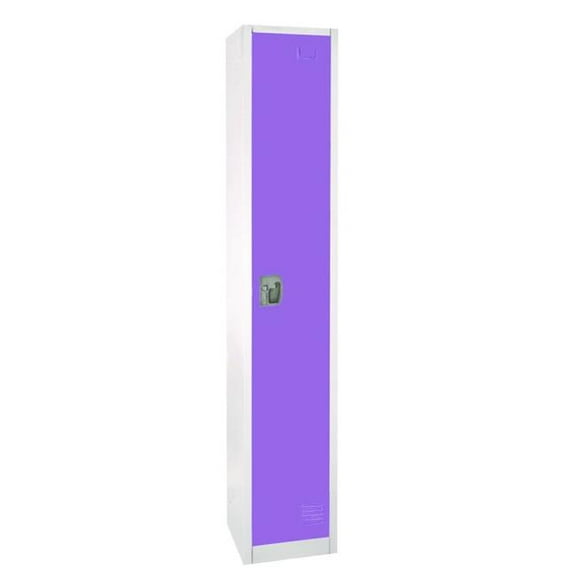 AdirOffice ALHI629201PUR Steel Storage Locker, 1 Compartment, 12 x 12 x 72 in., Purple