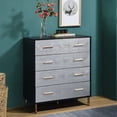 thumbnail image 2 of Newboti Furniture Black and Silver 4-Drawer Chest 75457, 2 of 6