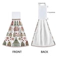 thumbnail image 3 of Yayeee Kitchen Hanging Hand Towels Set of 2 with Loop Bathroom Absorbent Tie Towel, Green Nordic Christmas House, 3 of 7