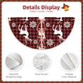 thumbnail image 3 of Balery Plaid Reindeer Snowflakes Printed Christmas Tree Skirt , Merry Christmas Party Christmas Tree Decoration,Adjustable Tree Skirt-48", 3 of 6