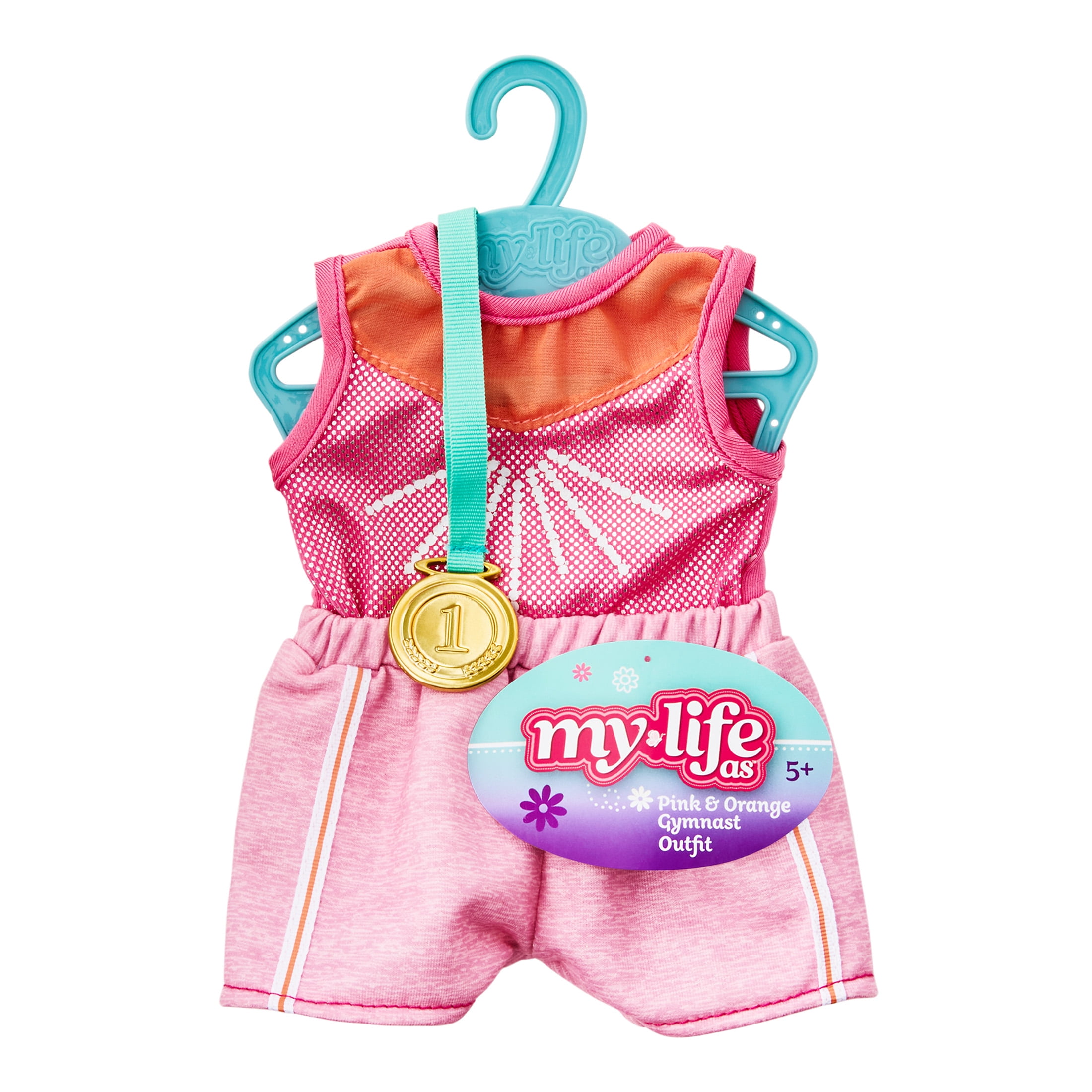 My Life As Pink & Orange Gymnast Outfit for 18” Doll