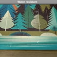 thumbnail image 5 of Ambesonne Mountain Place Mats Set of 4, Boho View Fantasy Woods, Standard Size, Blue Salmon Seafoam, 5 of 5