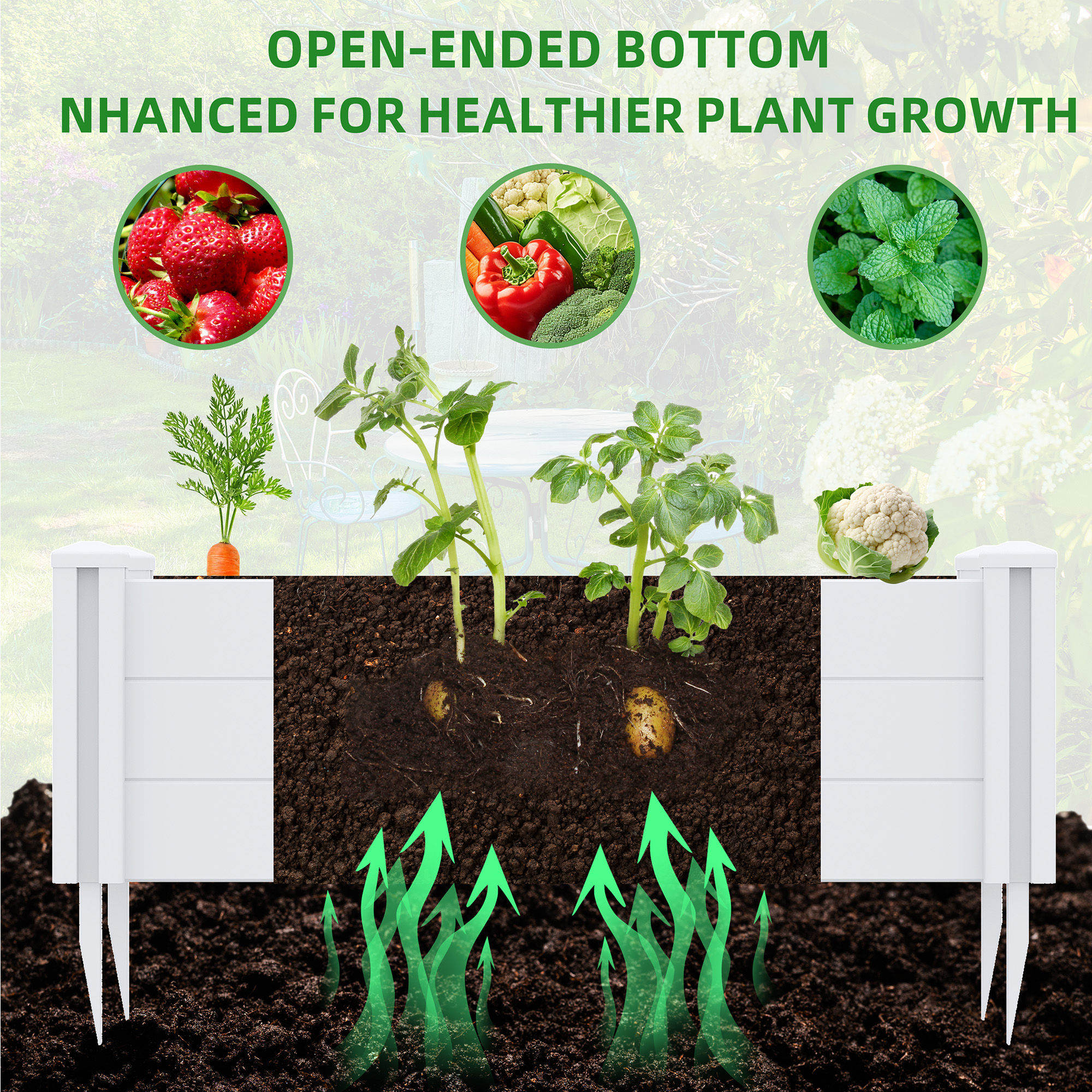 MAYEERTY Multipurpose White PVC Rectangular Garden Fence For Flowers, Vegetables, Pet & Poultry Nests