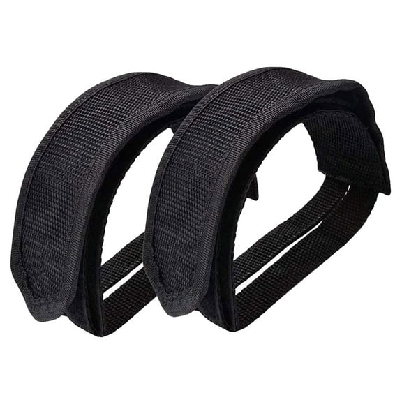 2Pcs Exercise Bike Pedal Straps Gym Cycle Pedal Straps Adjustable Footrest Straps
