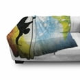 thumbnail image 3 of Hip Hop Soft Flannel Fleece Throw Blanket, Illustration of Breakdancer on Hand Stand with Colorful Funky Disco Background, Cozy Plush for Indoor and Outdoor Use, 60" x 80", Multicolor, by Ambesonne, 3 of 6