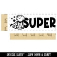 thumbnail image 2 of Super Caped Dog Teacher Student School Self-Inking Rubber Stamp Ink Stamper - Fuchsia Ink - Large 2-3/4 Inch, 2 of 7