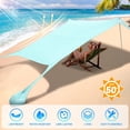 thumbnail image 4 of Toldo para tienda de playa BOTINDO, 305 x 305 cm, UV50+, color verde menta, 4 of 6