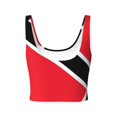 thumbnail image 5 of Bibifish Womens Tank Tops U Neck Wide Strap Trinidad Flag Color Block Print Camisoles Cropped Slim Fit Summer Sleeveless Shirts, 5 of 5