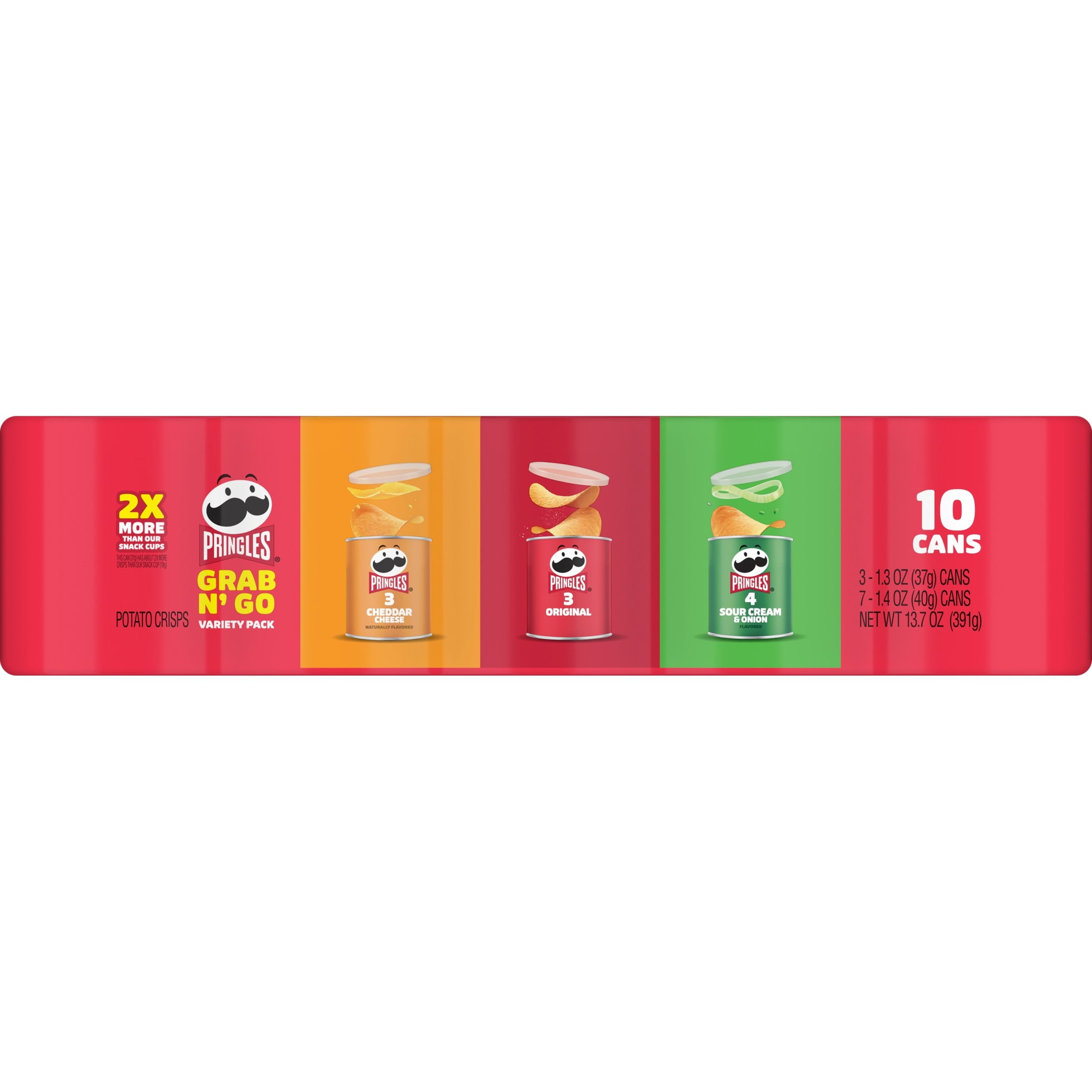 Pringles Variety Pack Potato Crisps Chips, Lunch Snacks, 10 Count