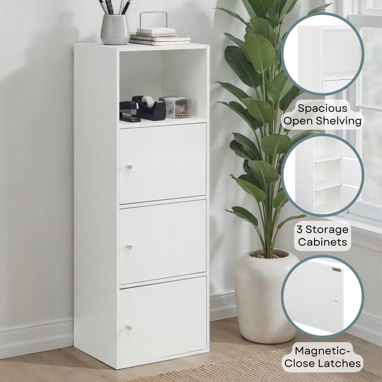 Convenience Concepts Xtra Storage Three-Door Bookcase - Walmart.com
