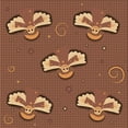 thumbnail image 1 of Ahgly Company Machine Washable Indoor Square Transitional Brown Red Area Rugs, 4' Square, 1 of 7