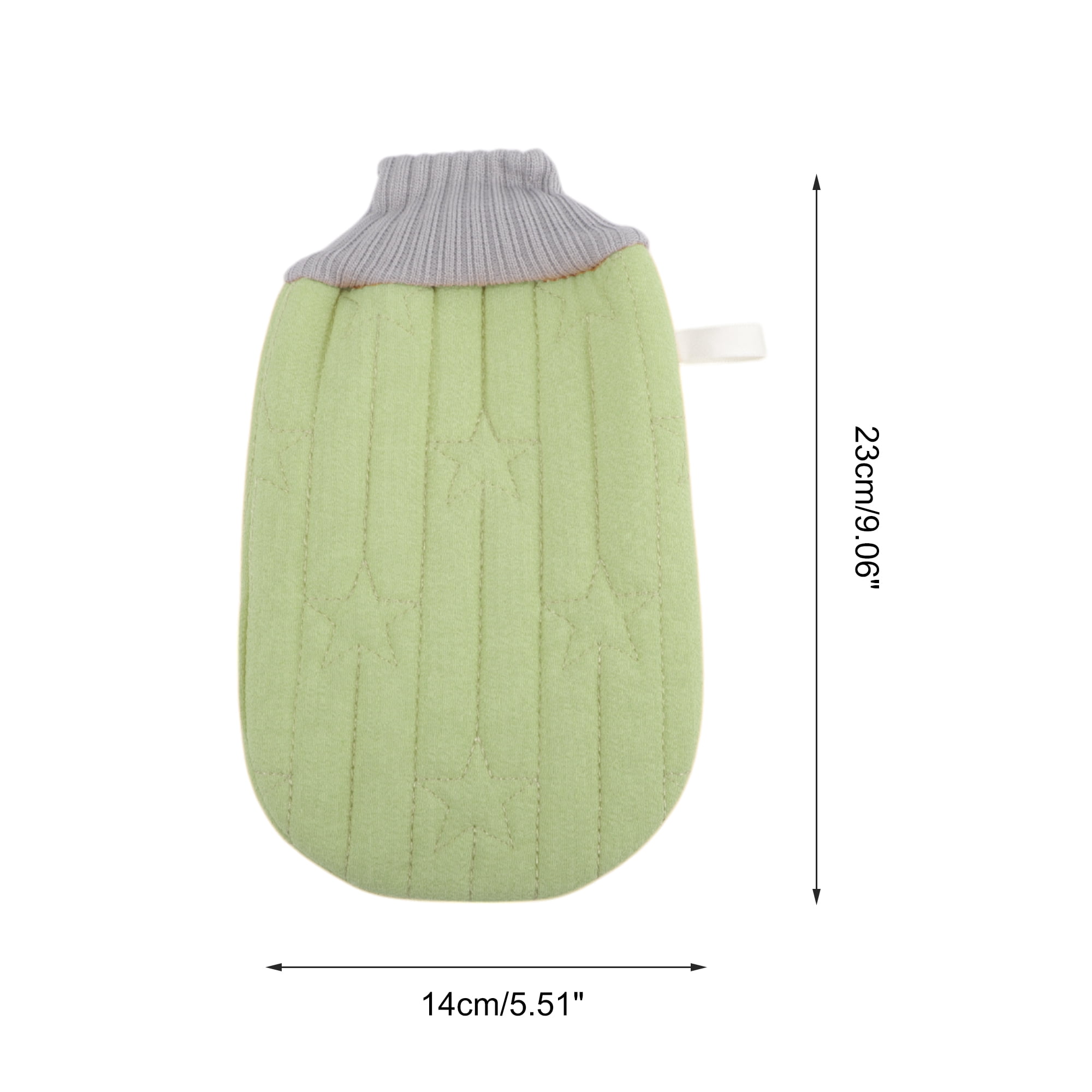 Unique Bargains Double-sided Gloves Bath Towel for bathroom 5.51"x9.06" 1 Pc Green