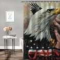 thumbnail image 2 of Orinice Bald Eagle Patriotism American Romanticism Bathroom Decor Set Multi Size Colorful Luxurious Graphic Print Polyester Fabric Fashion Bathroom Decor Set with Hooks 69x72, 2 of 7