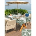 thumbnail image 5 of Outdoor Tablecloth with Umbrella Hole for Patio/Picnic/Party/Camping, Green Palm Leaves Waterproof Table Cloth Rectangle Table Cover Washable, Summer Botanical Tropical Plants (60"x 102"), 5 of 9