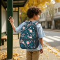 thumbnail image 6 of Pioneer Flower Floral Print Pattern 17" School Backpacks for Teens,Waterproof Oxford Fabric,S-Shape Padded Straps for School,Travel,Hiking,Camping, 6 of 6