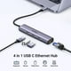 thumbnail image 2 of Adaptador USB C a Ethernet Hub UGREEN 4 en 1 con 3 puertos USB 3.0, 2 of 9