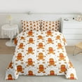thumbnail image 2 of Manfei Cute Gingerbread Man Bedding Comforter Set,Merry Christmas Twin Comforter Sets,Gold Brown White Bedding Set For Girtls Teens,Microfiber Bedroom Decor Reversible,2-Piece, 2 of 8