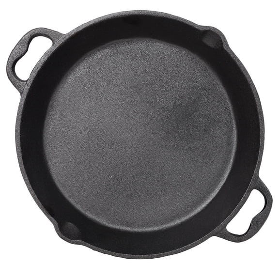 17-Inch Pre-Seasoned large Cast Iron Skillet with Dual Assist Handles – Versatile Oven, Stovetop, Grill & Induction Safe Pan – Superior Heat Retention & Even Cooking – Ultimate Heavy-Duty Cookware