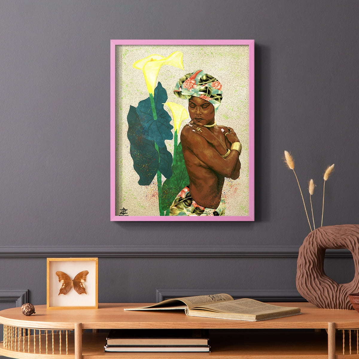 Woman Strong II Framed Print - Solid Wood in Single Picture Frame Solid Wood 2 Framed Print