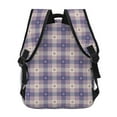 thumbnail image 3 of Haiem Purple Floral Gingham Check Plaid Printed School Backpack,Casual Travel Lightweight Backpack,Durable Comfortable Multifunctional Backpack,Laptop Backpack, 3 of 5