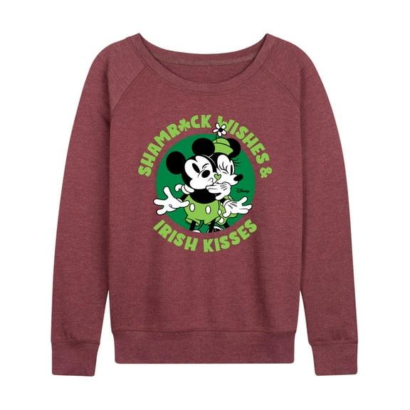 Disney - Shamrock Wishes Irish Kisses - Women's Lightweight French Terry Long Sleeve Shirt