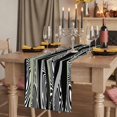 thumbnail image 2 of Table Runners 90 Inches Long Dress Scarves, Sage Green Black Stripes Farmhouse Coffee/Dining/Kitchen Table Runner for Living Room, Grey Abstract Gradient Striped 13x90 Inch, 2 of 9