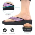 thumbnail image 3 of Aerosoft - Glitter Thong Beach Wear - Summer Arch Support Flip Flops for Women, 3 of 6