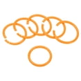 thumbnail image 1 of Unique Bargains 2' OD 1.6' ID Loose Leaf Rings Binder Ring Plastic O Rings for Book Scrapbook, Orange 50 Pack, 1 of 6