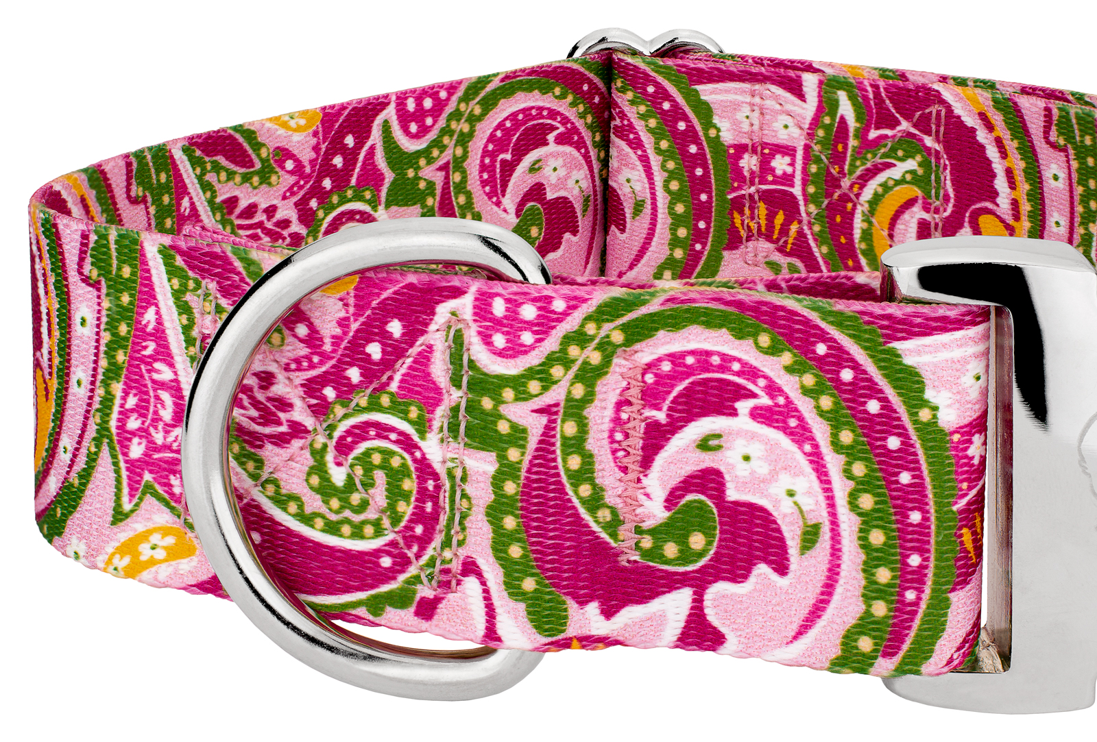 Country Brook Petz® 1 1/2 inch Premium Pink Paisley Dog Collar, Medium - image 7 of 10