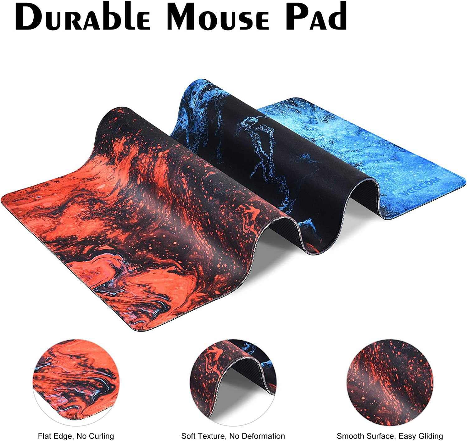 Gaming Mouse Pad, Blue Large Mouse Pad Gaming 31.5×15.75In, Large Mouse Pads, Long Big Mouse Pad XL Mouse Mat with Non-Slip Base, Extended Keyboard Mouse Pad Desk Pad for Computer (Blue)