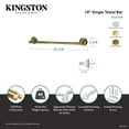 thumbnail image 4 of Kingston Brass BA2712PB Milano 18-Inch Single Towel Bar in Polished Brass, 4 of 5