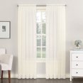 thumbnail image 1 of Emily Sheer Voile No. 918 Rod Pocket 63" L, 1 Window Curtain Panel - Eggshell, 1 of 4
