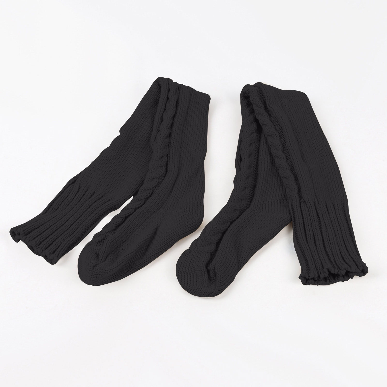 Chaussettes Hautes Épaisses Pour Femme - Modèle Tressé Doux Et Chaud En Acrylique 100% | Chaussettes D'Hiver Confortables, Taille Unique