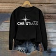 thumbnail image 4 of Merry Christmas Sweatshirts for Women Holiday Sweater Graphic Oversize Crew Neck Long Sleeve Pullover, 4 of 5