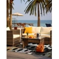 thumbnail image 4 of Unique Loom Outdoor Modern Collection Area Rug - Mira (5' 3" x 8' Rectangle White and Black/Gray), 4 of 9