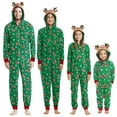 thumbnail image 1 of Trajes navideños a juego para la familia, mono de una pieza con capucha y orejas de alce, pelele, conjunto de ropa para niños y adultos, pijama con apariencia navideña, 1 of 5