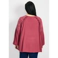 thumbnail image 2 of Avenue Women's Plus Size Marcie Lace Yoke Long Sleeve Top, 2 of 2