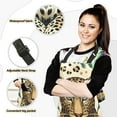 thumbnail image 2 of Leopard in Leaves 5 Pcs Kitchen Set Heat Resistant Oven Mitts and Non-Slip Pot Holders with Adjustable Cooking Apron, 2 of 6