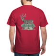 thumbnail image 2 of CafePress - Buck Watercolor Art Dark T Shirt - Men's Classic Graphic Cotton T-Shirt, 2 of 5