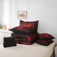 thumbnail image 4 of Erosebridal Gradient Geometric Bedding Sets King Size, Red Bedding Accessories, Circuit Print Decor, Reversible 7-Piece, 4 of 5